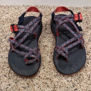 Chaco Women's Strappy Sandals in Black and Red